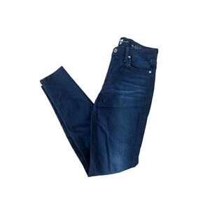 7 For All Mankind Women's Coated Maternal Ankle Skinny Jeans Dark Denim Size 27